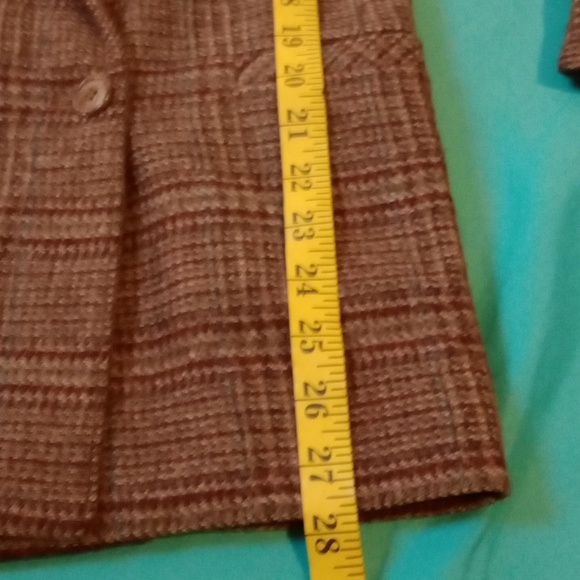 CASA DE LANA BROWN WOOL TWEED BLAZER, SIZE 5/6 - Picture 11 of 12